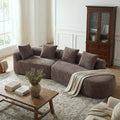 116' Modern Curved Sectional Sofa with High-Density Fully Compressed
