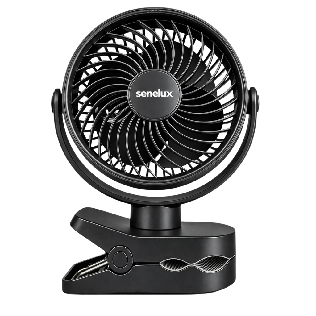 Ventilador inalámbrico con clip de 5" Senelux