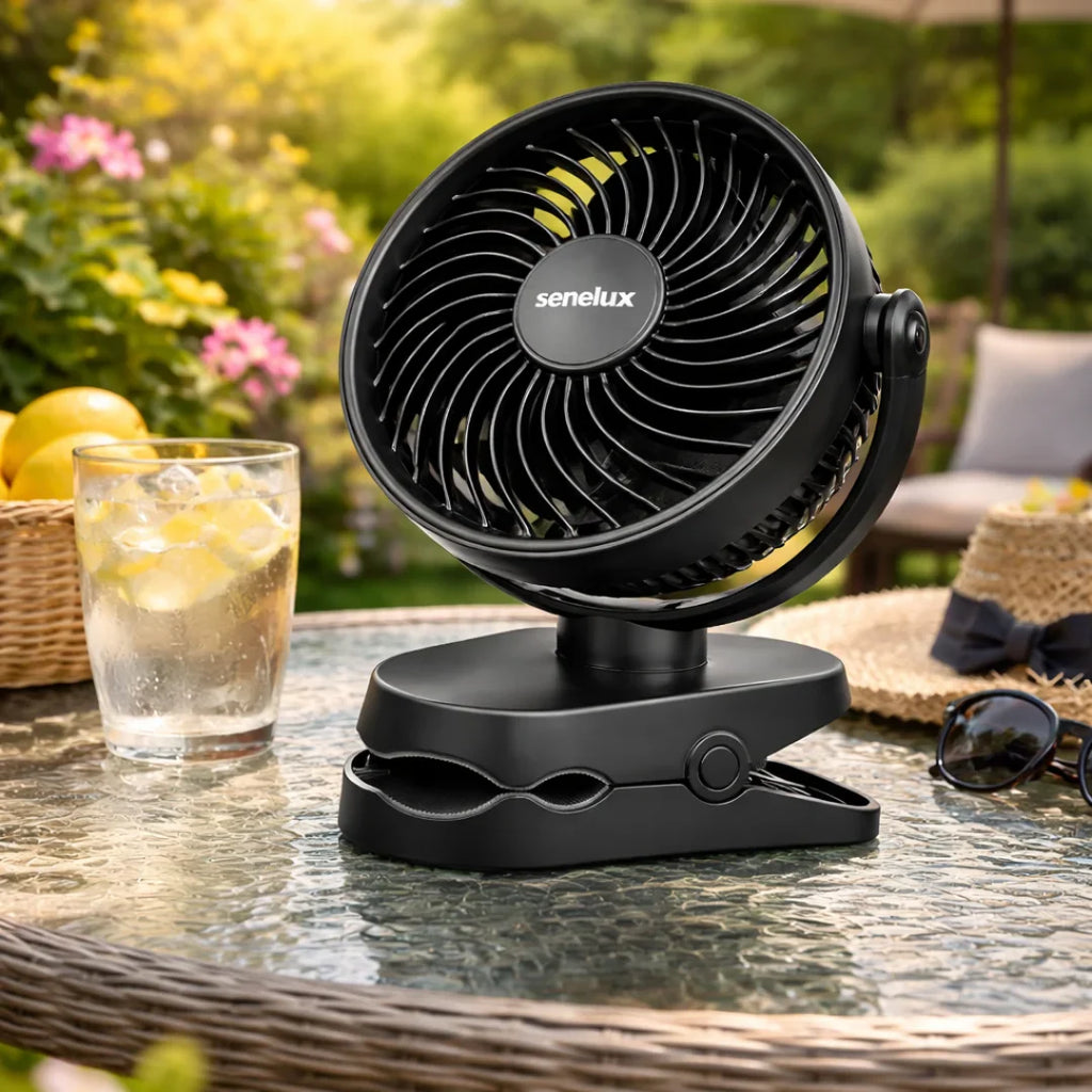 Ventilador inalámbrico con clip de 5" Senelux