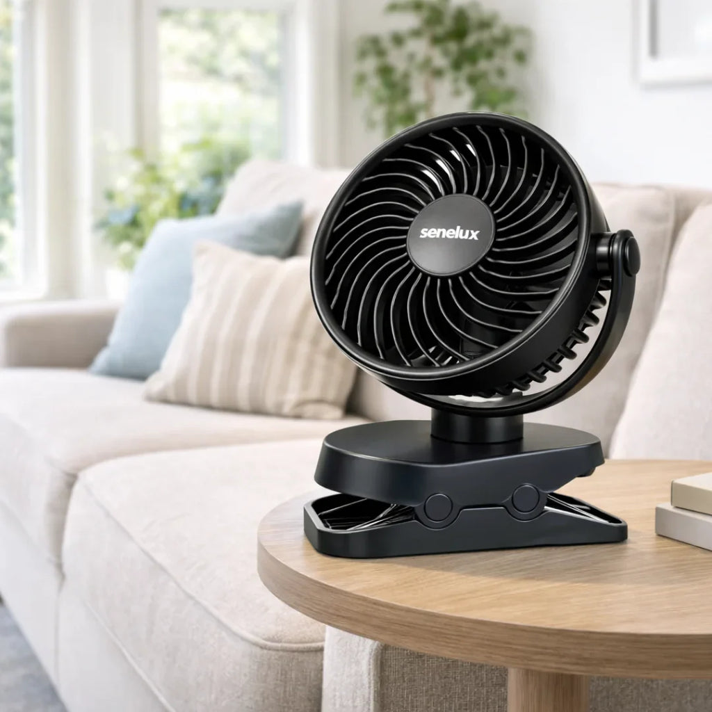 Ventilador inalámbrico con clip de 5" Senelux