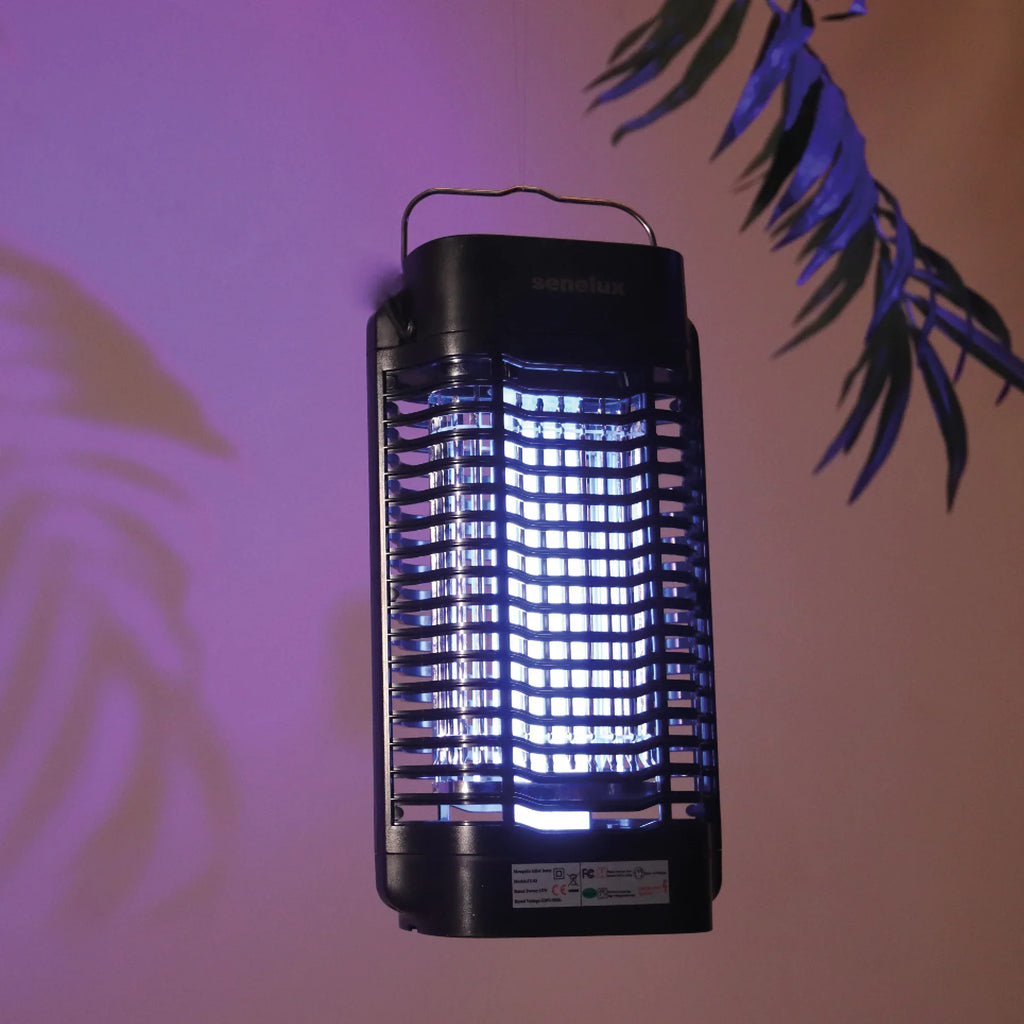 Senelux Matainsectos Eléctrico para Interiores y Exteriores 18W, 4200V Trampa para Insectos Voladores Plagas y Mosquitos