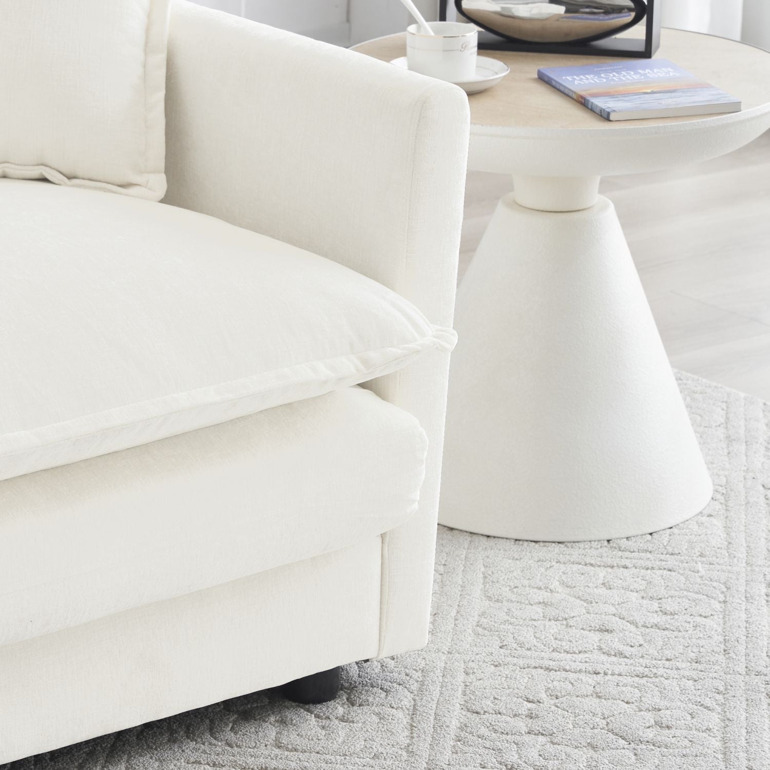 U-Shaped Sectional Sofa w/Reversible Footrest, 5-Seater Convertible