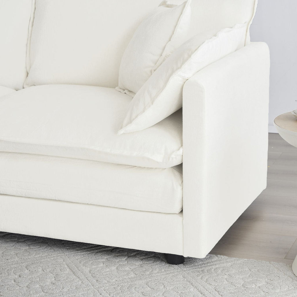 U-Shaped Sectional Sofa w/Reversible Footrest, 5-Seater Convertible