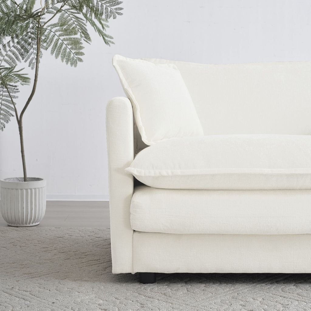 U-Shaped Sectional Sofa w/Reversible Footrest, 5-Seater Convertible